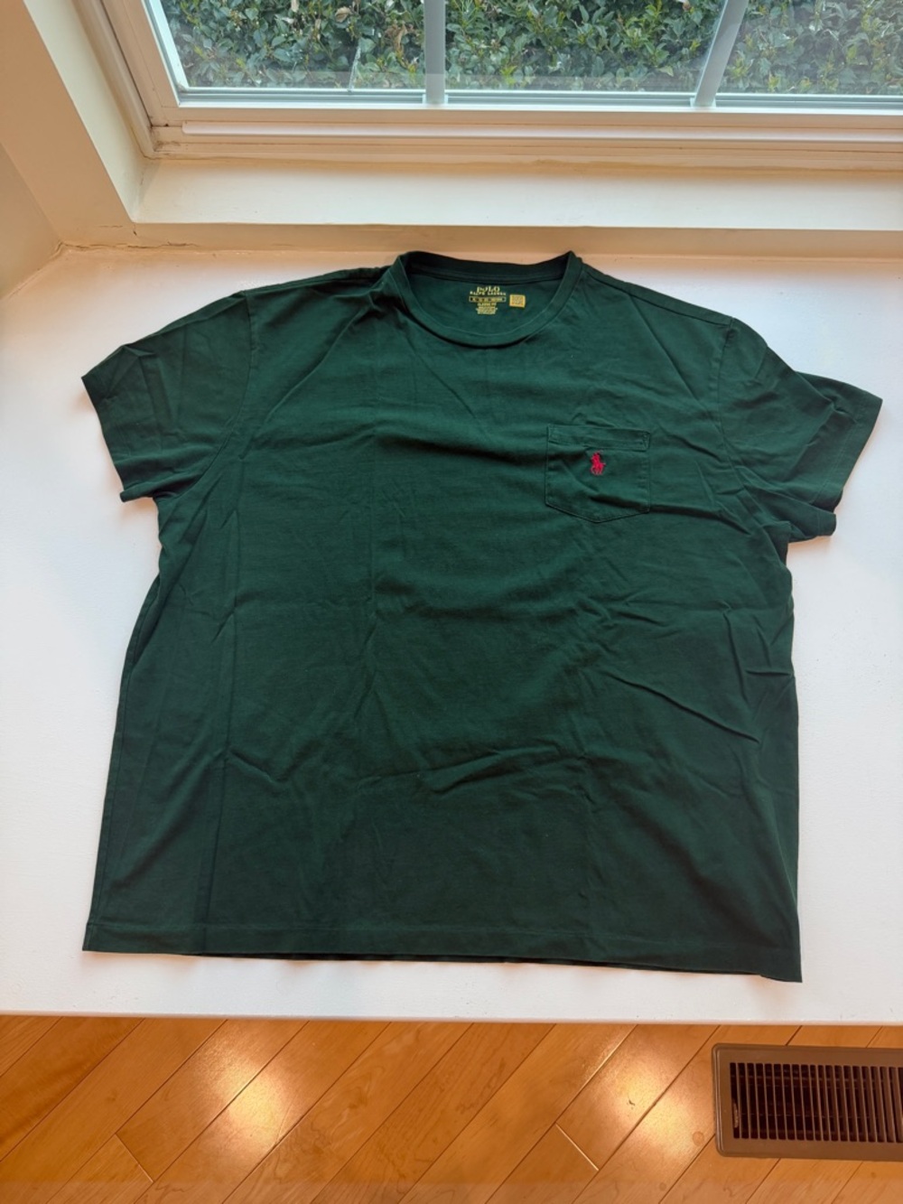 Polo by Ralph Lauren Forest Green Crewneck Pocket Tee Classic Fit XL